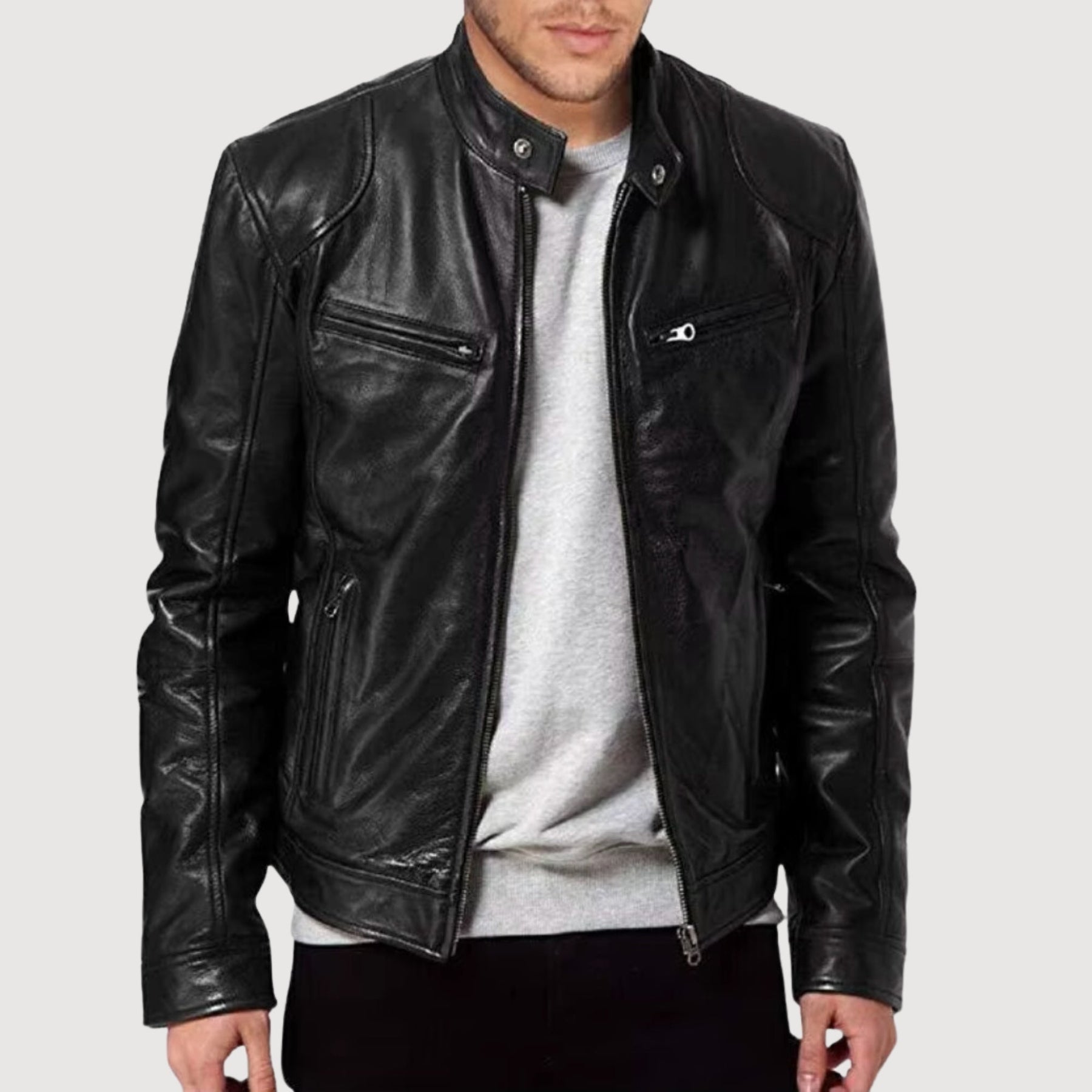 Markus | Veste en cuir premium