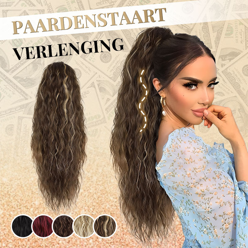 🔥Gewild product-49%KORTING🔥Krullend Golvend Pluizig Haar Extensie met Paardestaart