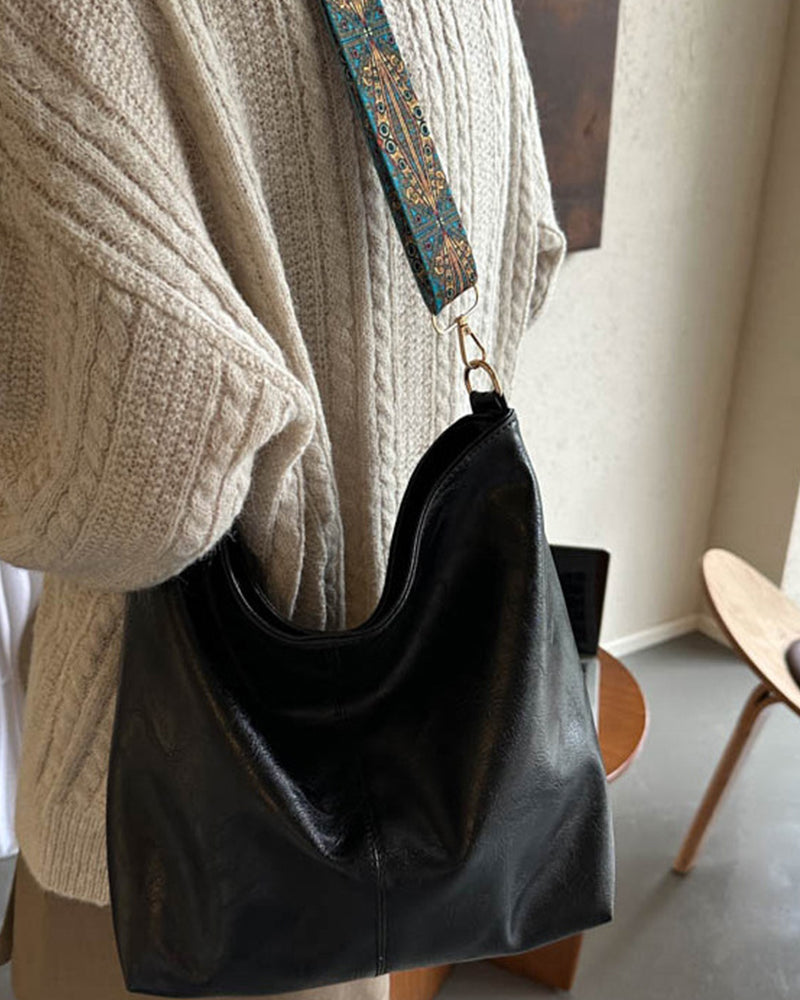 JansenStyle™ Yuna - Bucketbag met grote capaciteit en vintage schouderband