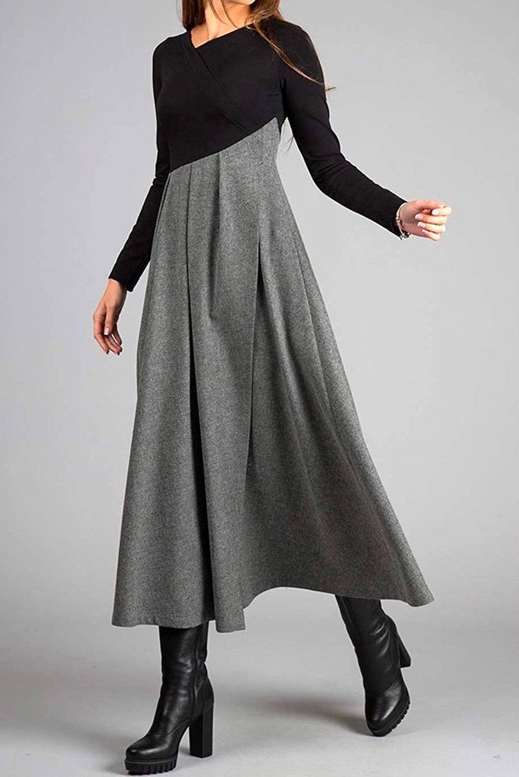 Vinoa | Robe maxi à manches longues