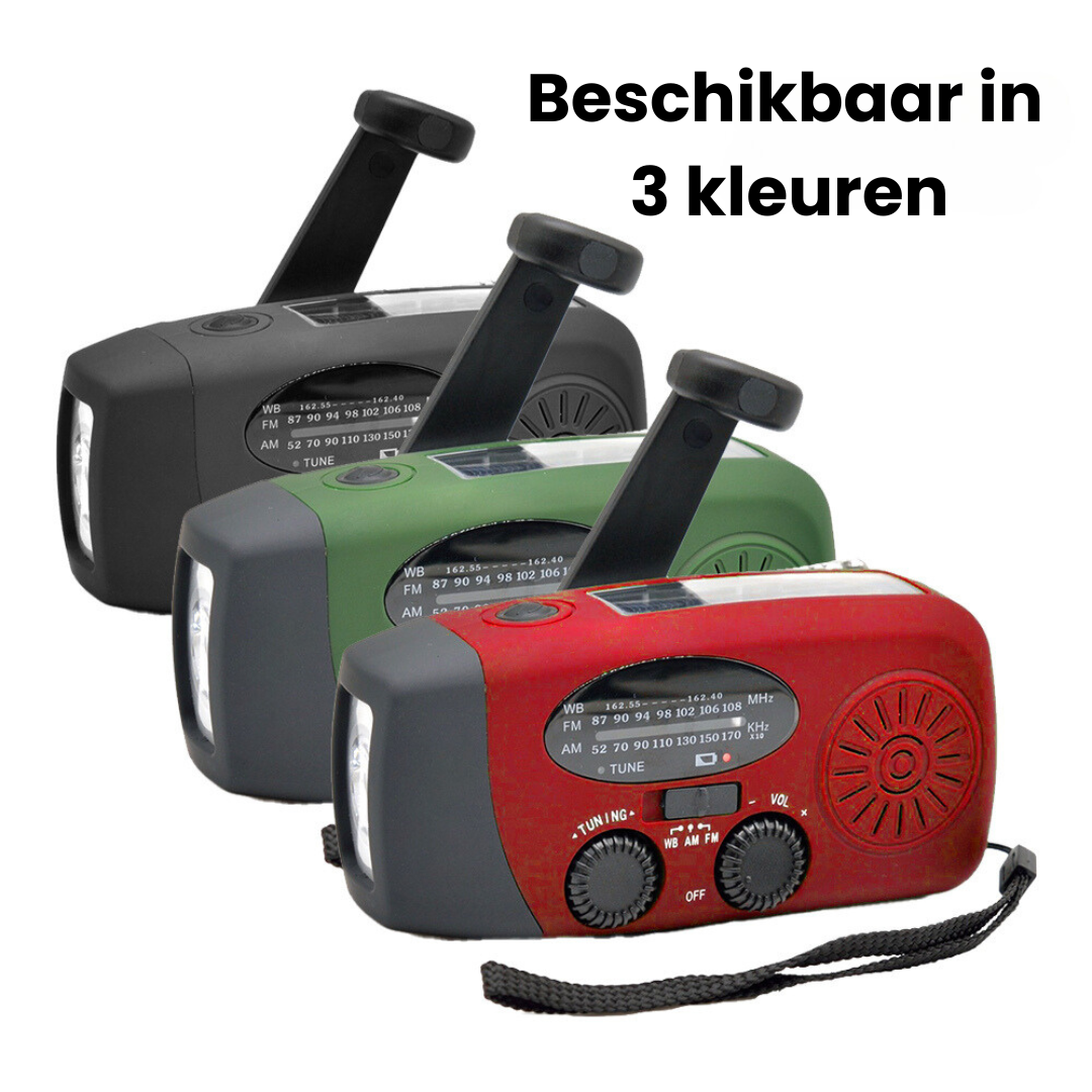 JansenStyle™ - Noodradio zaklamp en powerbank