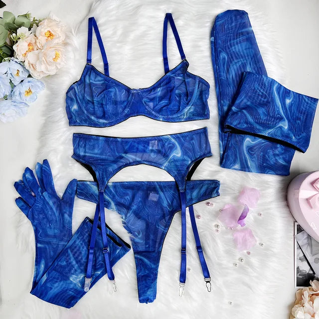 JansenStyle™ Mila - 5-delige tie dye lingerie set