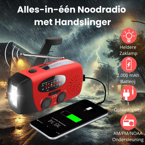 JansenStyle™ - Noodradio zaklamp en powerbank