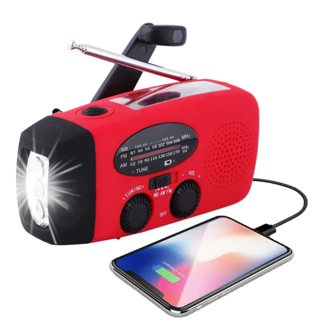 JansenStyle™ - Noodradio zaklamp en powerbank