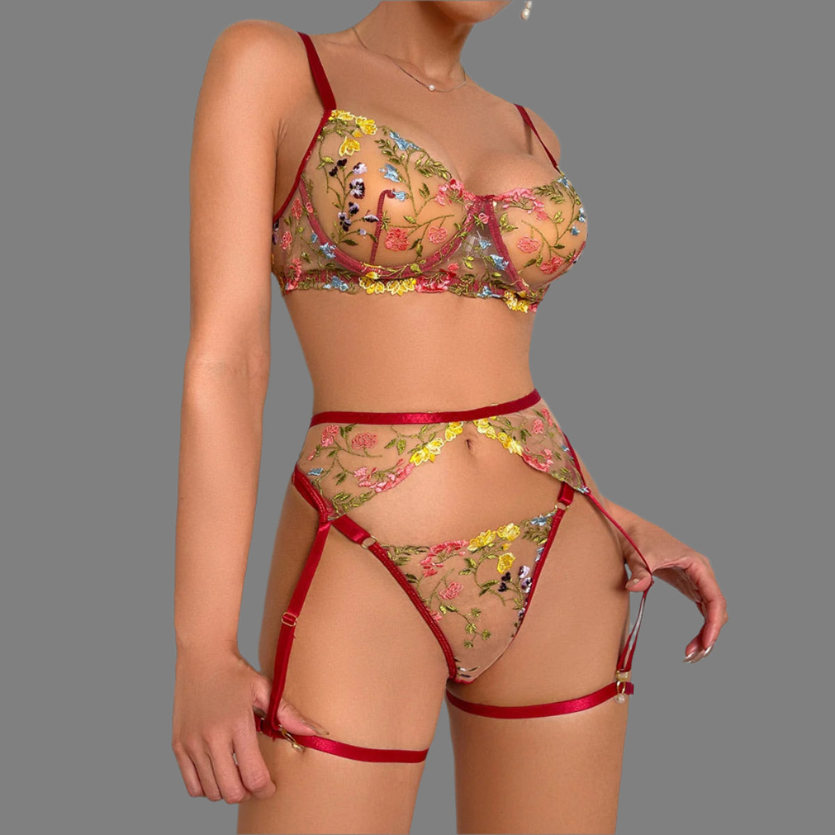 JansenStyle™ Vera - 3-delige Franse lingerieset