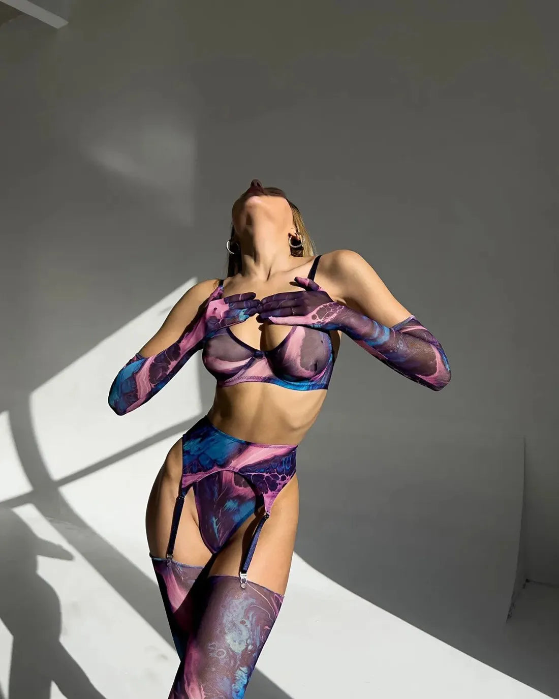 JansenStyle™ Mila - 5-delige tie dye lingerie set