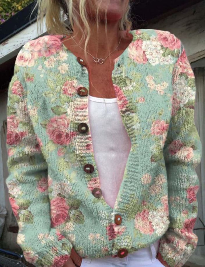 JansenStyle™ Djuna - Elegant vest met bloemenprint