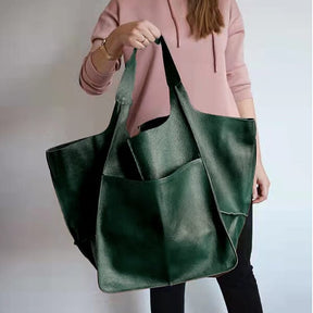 JansenStyle™ Xylia | Nieuwe oversized handgemaakte vegan leren handtas