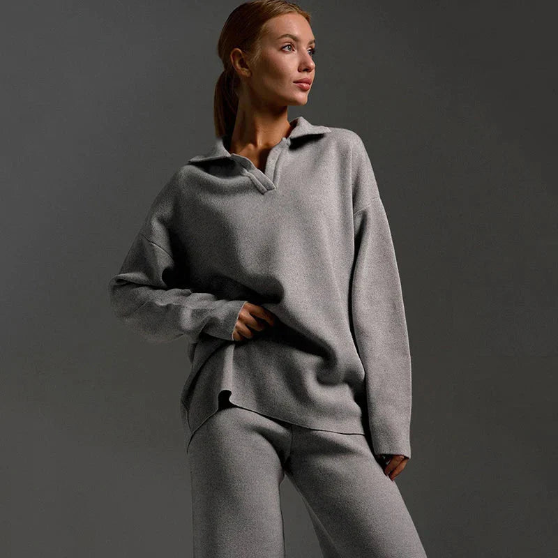 JansenStyle™ Florine - Stijlvol Knitted Tracksuit