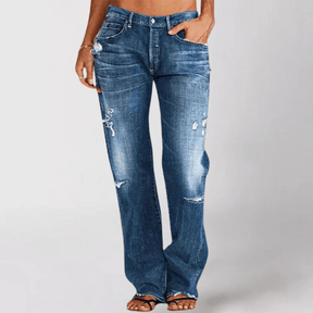 JansenStyle™ Eveline - DENIMJEANS MET WIJDE PIJPEN