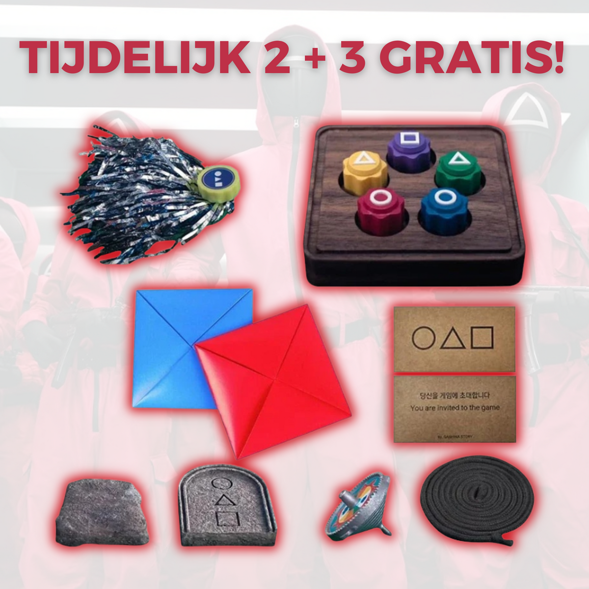 SquidGamezz™ Koreaanse spellen 2 + 3 GRATIS