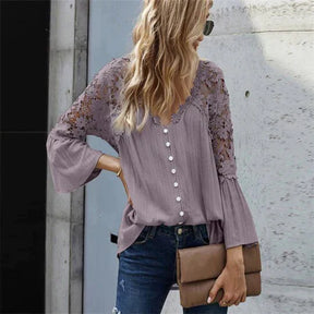 JansenStyle™ Hanne - Floral Lace Blouse