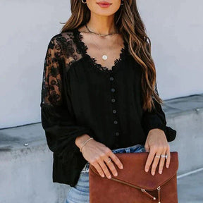 JansenStyle™ Hanne - Floral Lace Blouse