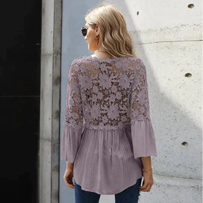 JansenStyle™ Hanne - Floral Lace Blouse