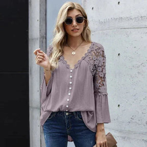 JansenStyle™ Hanne - Floral Lace Blouse