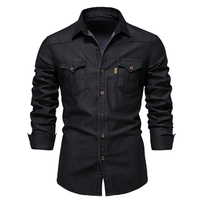 Ruggiero™ - Chemise en denim de coton pour homme