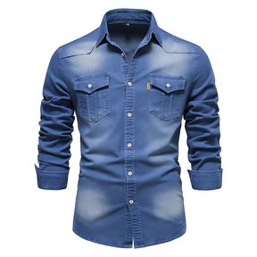 Ruggiero™ - Chemise en denim de coton pour homme